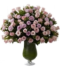 Pink and Purple Roses in a perfect Vase