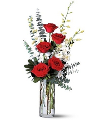 Roses and Orchids in a Vase